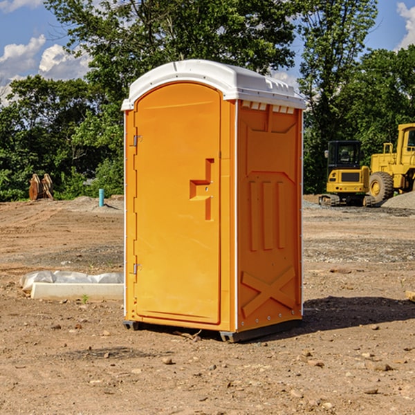 how often are the portable toilets cleaned and serviced during a rental period in Coffeeville